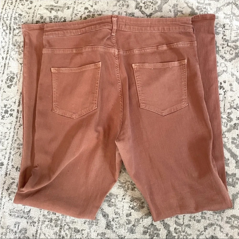 Pilcro Letterpress flared dusty rust retro vibe flared jeans from Anthropology - Picture 4 of 7